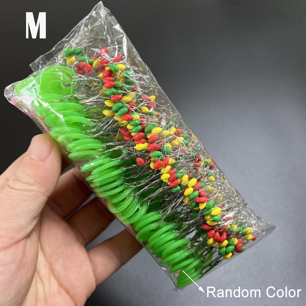 600pcs 100 Groups Float Stopper Fishing Bobber Stopper Float Oval Bean Space Fishing Line Tackle Accessories