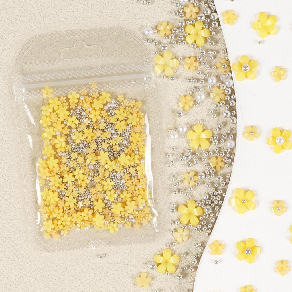 3D pryskyřičné nehtové umění květiny smíšené perlové kameny kamínky dekorace pro DIY manikúra příslušenství potřeby přívěsky díly