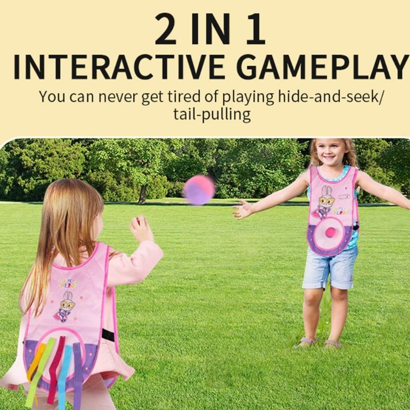 Dodgeball Game Set Throwing Balls Game Set with 3 Soft Balls and Vest for Kids Children Toddler Outdoor Indoor