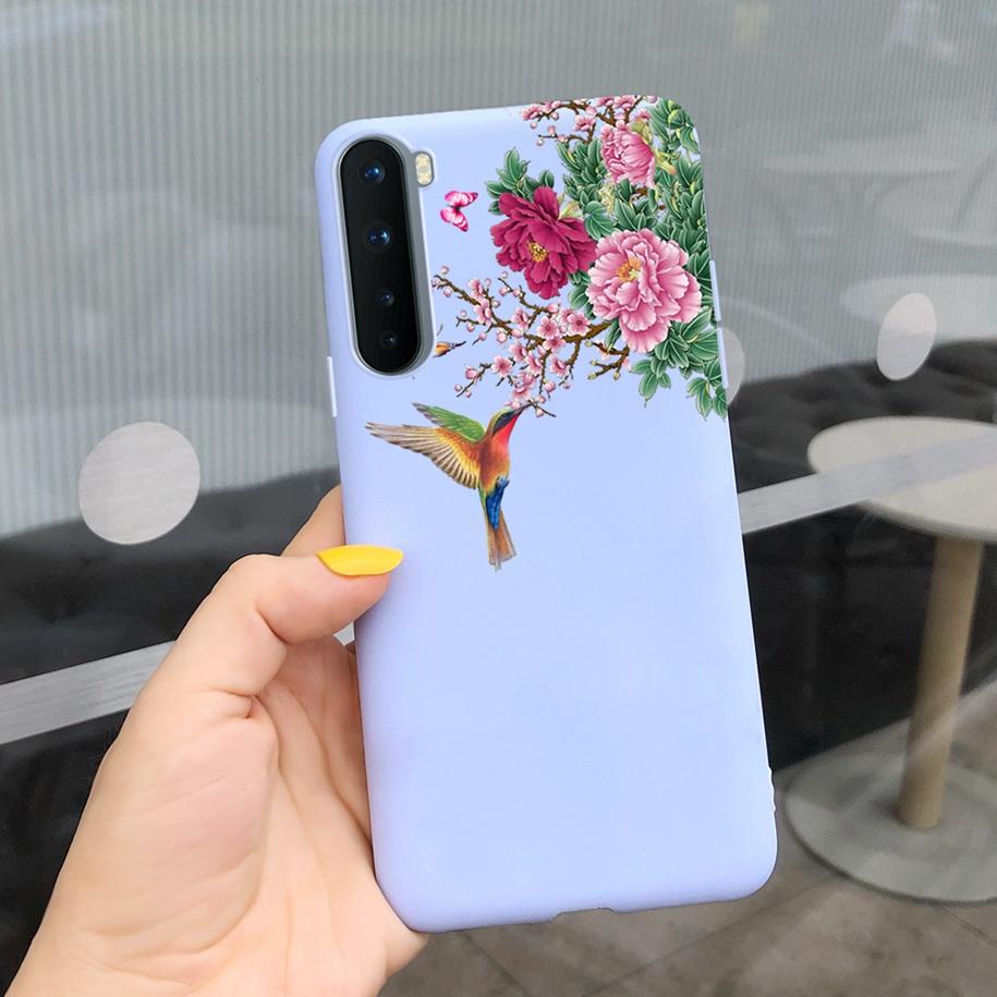 For Phone Case OnePlus Nord Cover Soft Silicone Leopard Flower Butterfly Painted Candy TPU Case For One Plus Nord 1 + Nord Coque