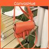 Stylish Cross-border Shoulder Bag 2023 Summer Pure Color Pu Saddle Bag Wholesale