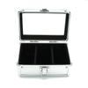 IRIWA Watch Storage Case for 3 or 5 Collection Watch Display Glass Lid Display Stylish Day Gift 3 Watches, Case, Box, Shockproof, Box, Aluminum,