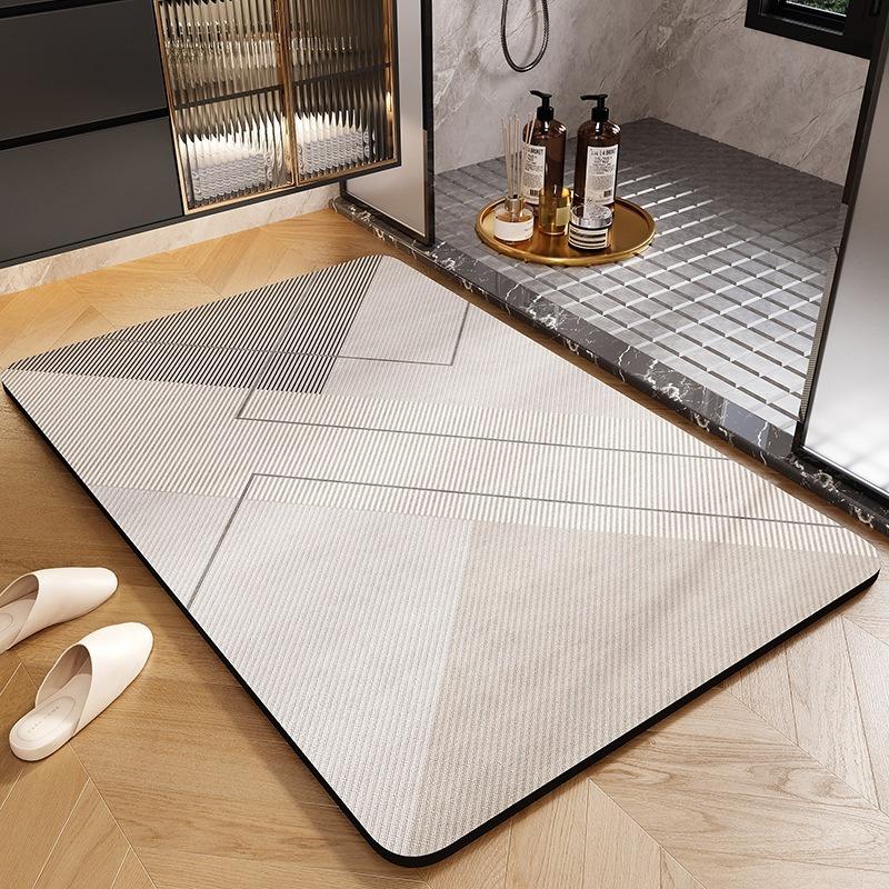Light Luxury and Simple Diatomaceous Earth Floor Mat Shower Room Kitchen Bathroom Carpet Absorbent and Easy Clean Home Foot Mat