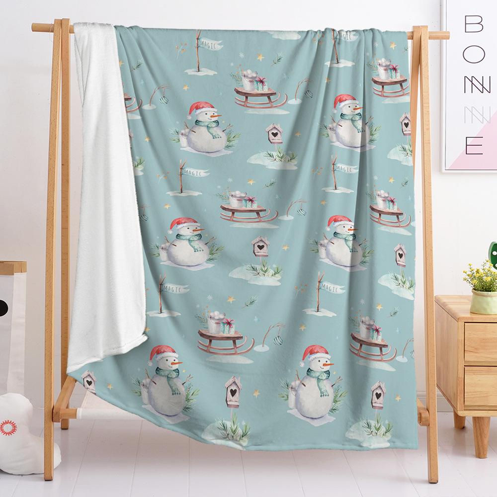 Christmas Blanket Flannel Blanket Gift Snowman Blanket Spring And Autumn