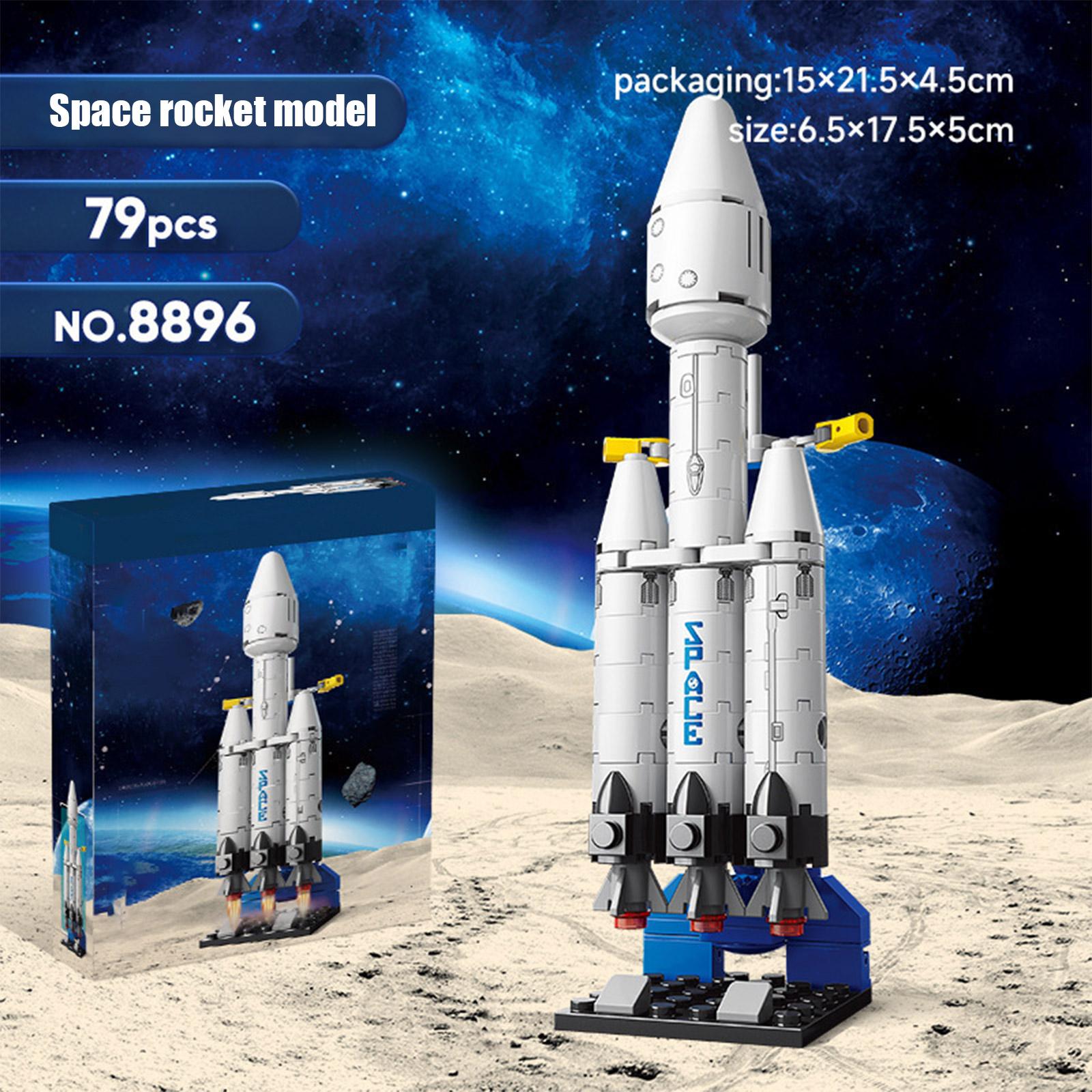 

Space Rocket Ship Building Block Model Military Assembly Boy Educational Children s Toy One Size белый