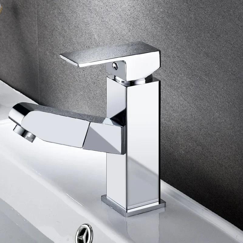 Nerezové koupelnové jednopákové umyvadlové baterie výsuvné směšovače umyvadlová baterie umyvadlové kohoutky vodovodní baterie montáž na desku