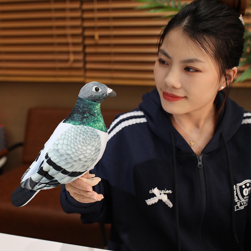 Simulation Pigeon Plush Toy White Pigeon Peace Pigeon New Carrier Pigeon Ornament Decoration Simulation White Pigeon Decoration Pigeon