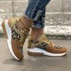 Women's Flat Leopard Lace-laced Casual Sneakers Women's Large Size Four-season Single Shoes Running Shoes