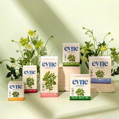 Evne Bio-Baumwolle Damenbinden, 5 Typen, 1 auswählen (Damenbinde, Slipeinlage, über Nacht)