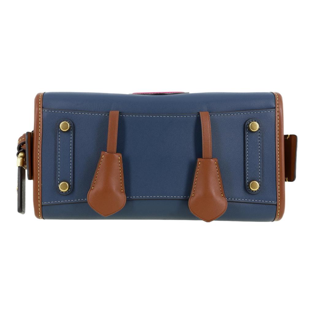New COACH Rogue Cow Leather Handbag, Shoulder Bag, Crossbody Bag Trumpets Women's Denim Blue CC398-B4EI