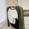 Snowflake Cotton Raglan Sleeve Sun Protection Cardigan Women's 2025 Summer Round Neck Oversized Long Sleeve T-shirt.