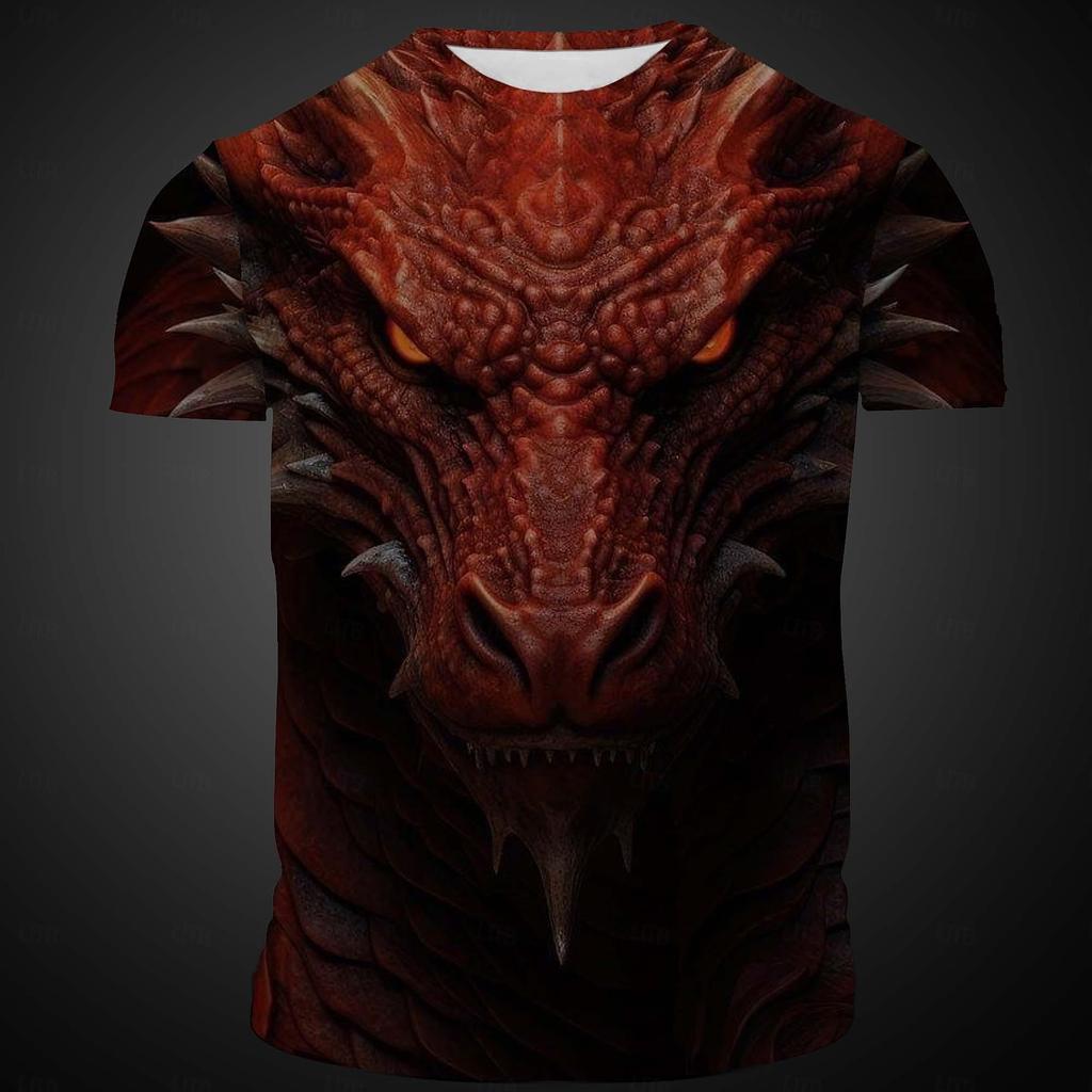Men's Graphic Cat T Shirt Short Sleeve T shirt 3D Print Crew Neck Shirt Retro Vintage Casual Street