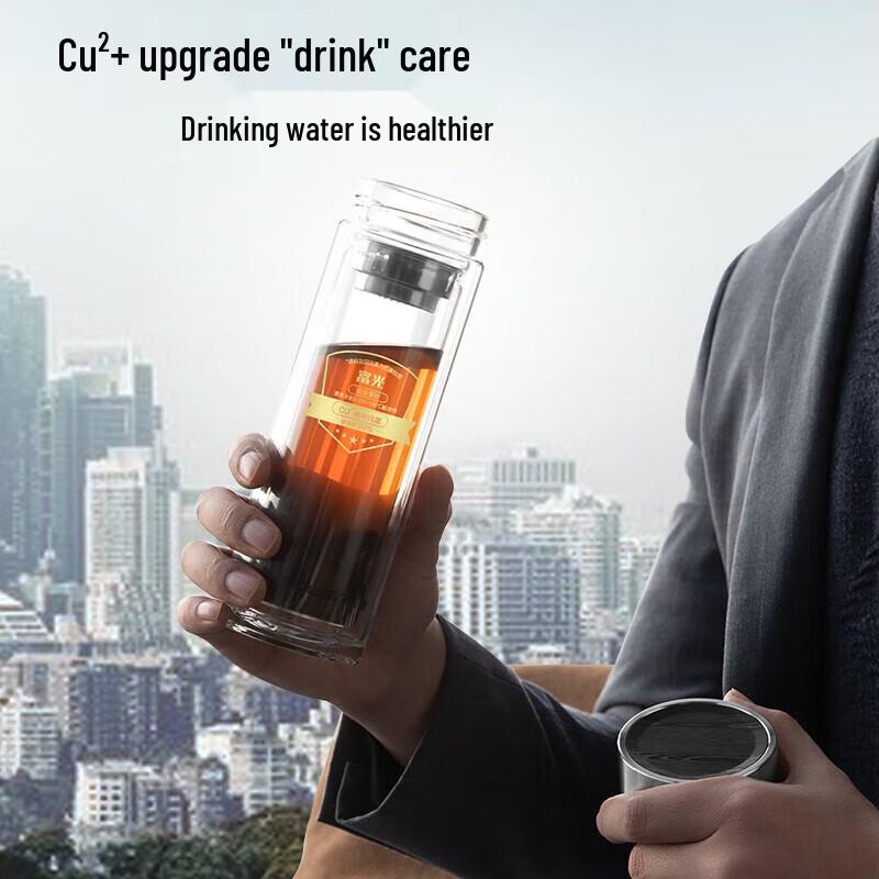 Fuguang G2217 Double Wall Glass Tea Bottle