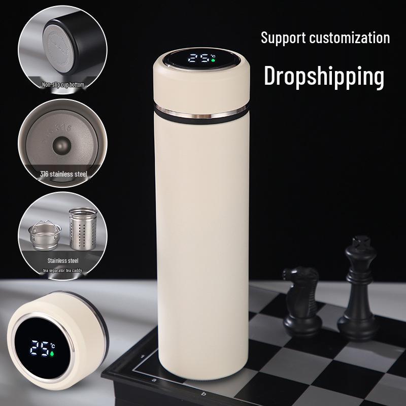 316 Stainless Steel Insulated Smart Water Bottle - Large Capacity, Portable, Customizable Gift for Men & Women