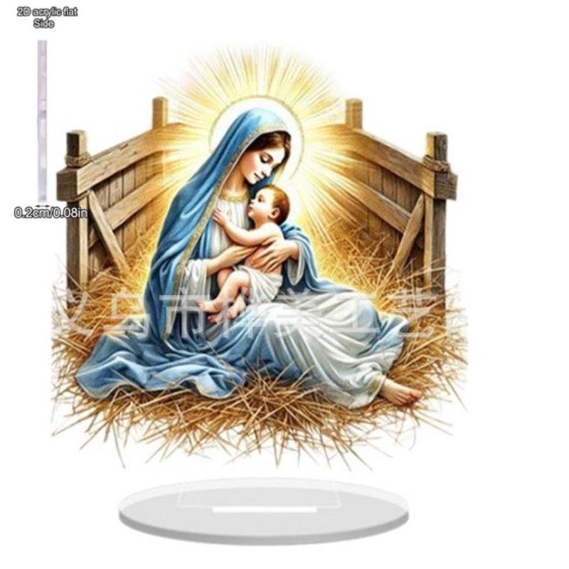 Nativity Scene Decoration, Ideal for Desk & Living Room Decor, Perfect Birthday or Christmas Gift, Nurseries, Home Desk Living Room Decoration
