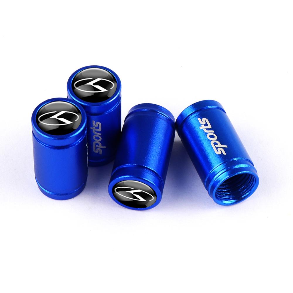 VTMI5 4Pcs Car Wheel Tire Valve Caps Accessories For KIA EV6 Stinger RIO Sorento Picanto Ceed Borrego Syros K4 K5 Pegas Cerato Optima