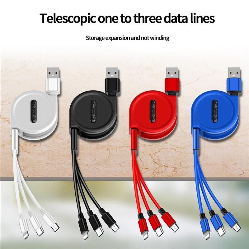 3 in 1 USB-Kabel Schnellladekabel USB Typ C Kabel für iPhone Samsung Huawei Xiaomi Micro USB Lightning Kabel Ladegerät