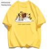 A Tired Working Cat Pattern Men TShirt Casual Oversize T Shirts Hip Hop Cotton Streetwear Summer AllMatch Soft Short Sleeve