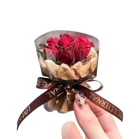 Yousheng Artificial Flower Compact Design Fragrance Deodorizer Romantic Roses Dried Flowers Car Air Vent Freshener Auto Scent