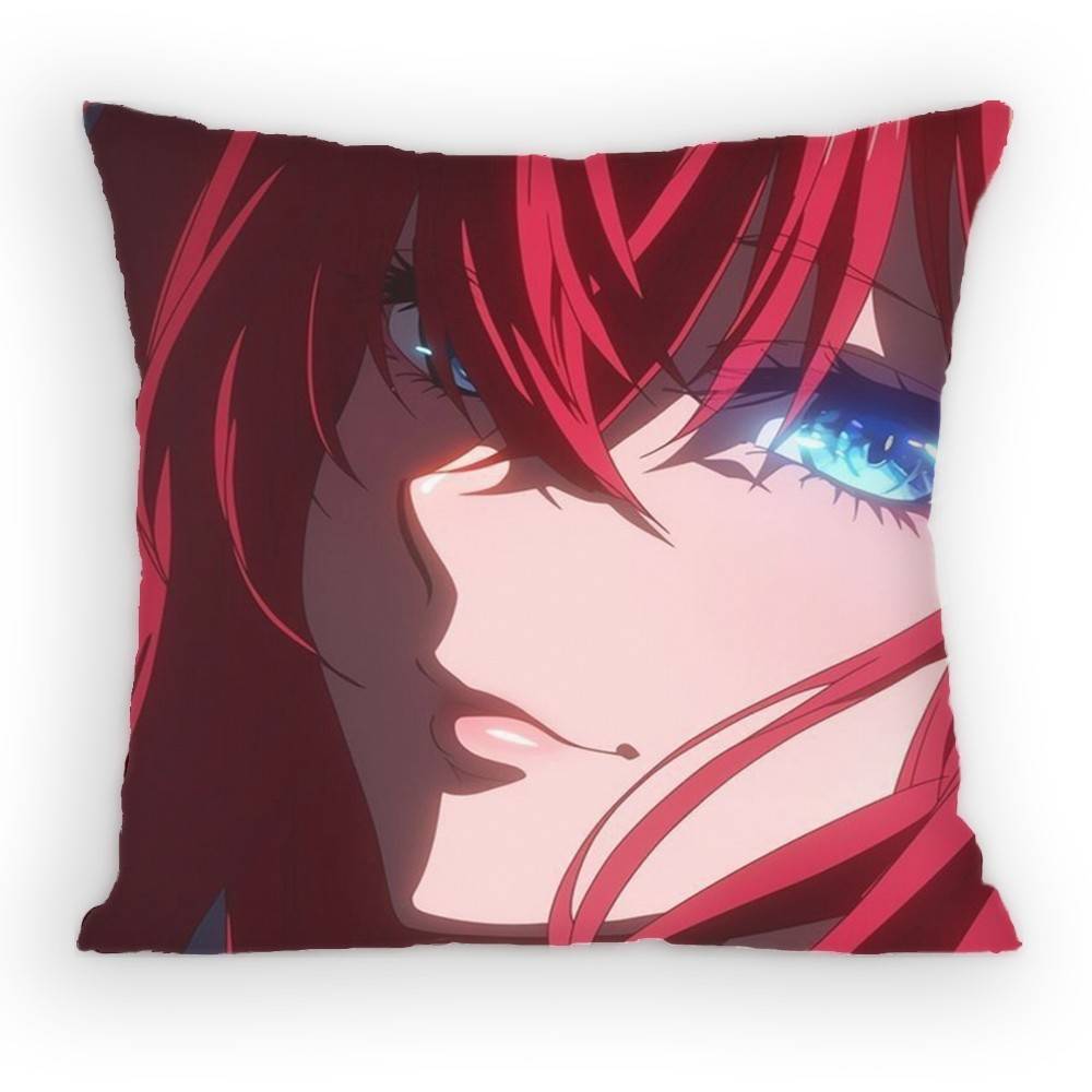 

High School DxD Rias Gremory Pillow Case Antidustmite Pillowcase Invisible zipper silky Sofa cushion cover for bedroom 30x30 cm