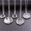 High Fashion Twist Locket Pendant Necklaces For Women Men Jewelry Memory Photo Floating Charm DIY Stainless Steel Lockets Gift