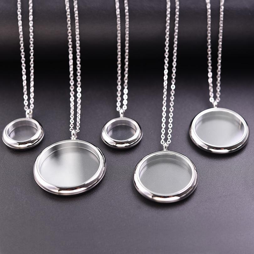 High Fashion Twist Locket Pendant Necklaces For Women Men Jewelry Memory Photo Floating Charm DIY Stainless Steel Lockets Gift