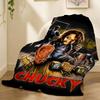 C-Chucky Horror Movie Throw Soft Flannel Throw Blanket, Lightweight Breathable Summer Nap Blanket For Home Travel Cozy Decor