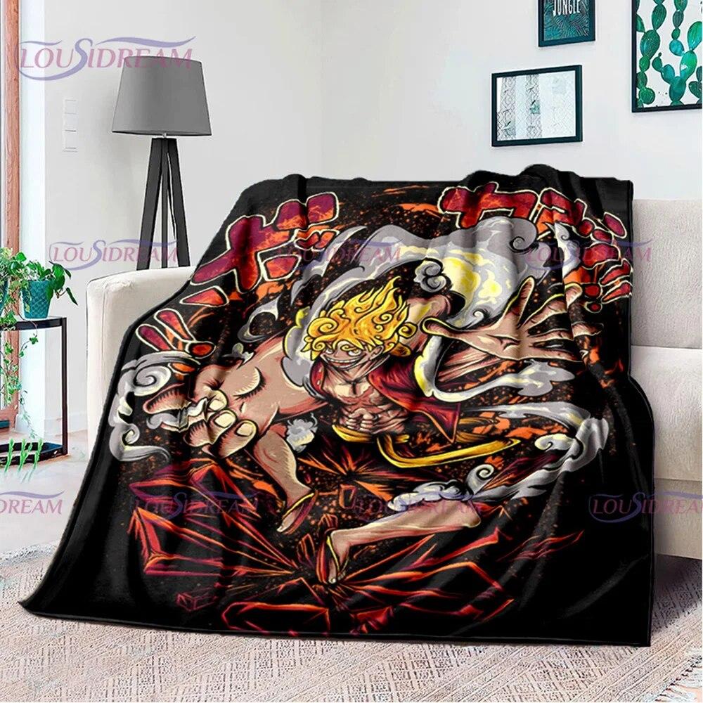 Japanese Pop Anime Printed Throw Blanket Flannel Sofa Bedding Office Picnic Bed Blanket Home Decor Birthday Gift