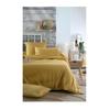 Drap housse percale de coton 140 x 200 cm Moutarde