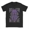 Funny Roll For Initiative T-Shirt Men Round Collar Cotton T Shirts DnD Game Short Sleeve Tee Shirt Party Clothes