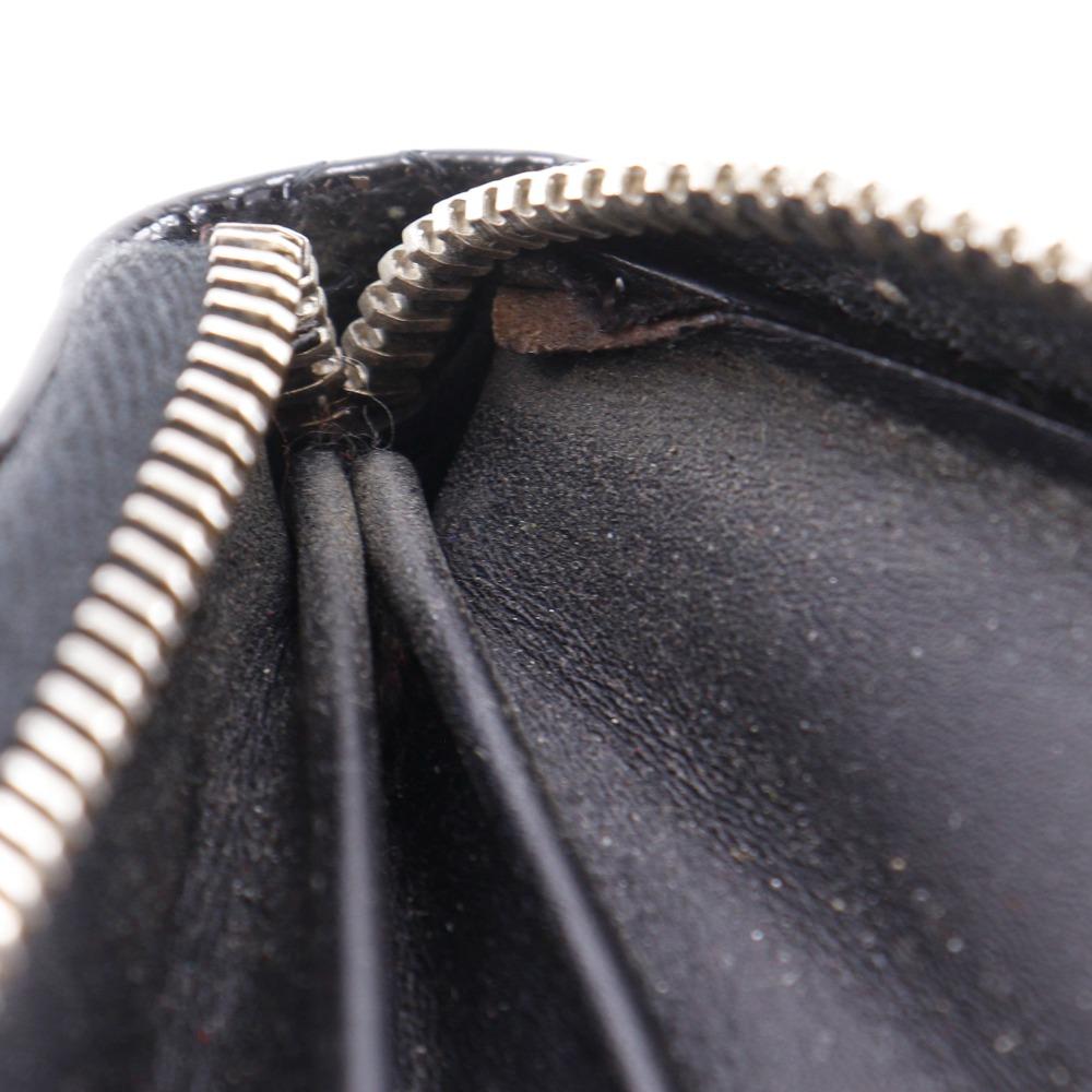 CHANEL brilliant Purse A50106 Zip Around black enamel Women Used