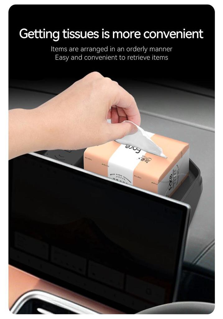 Compatible with 25 Proton X50 Models: Central Control Screen Storage Box and Rear Storage Organizer for Car Interior Modification.