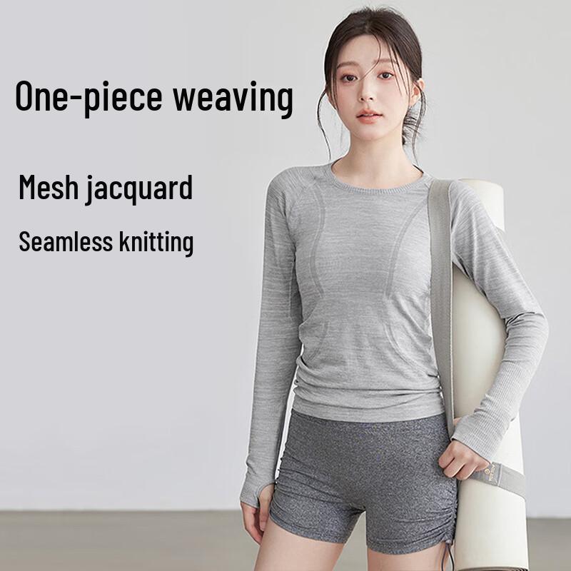 

Women s Seamless Slim-Fit Pilates & Workout Top L