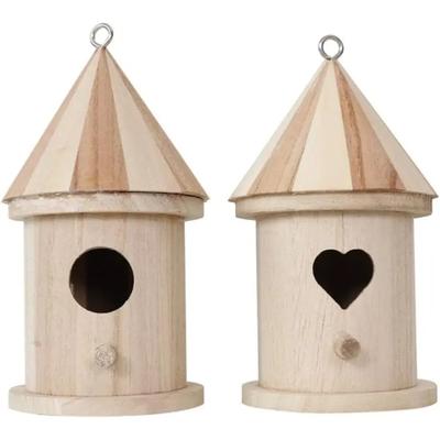 Wooden Hummingbird House Wild Bird For Outdoor Garden Yard Balcony Hanging Feeder Decoration Swallow Sparrow Nesting House
