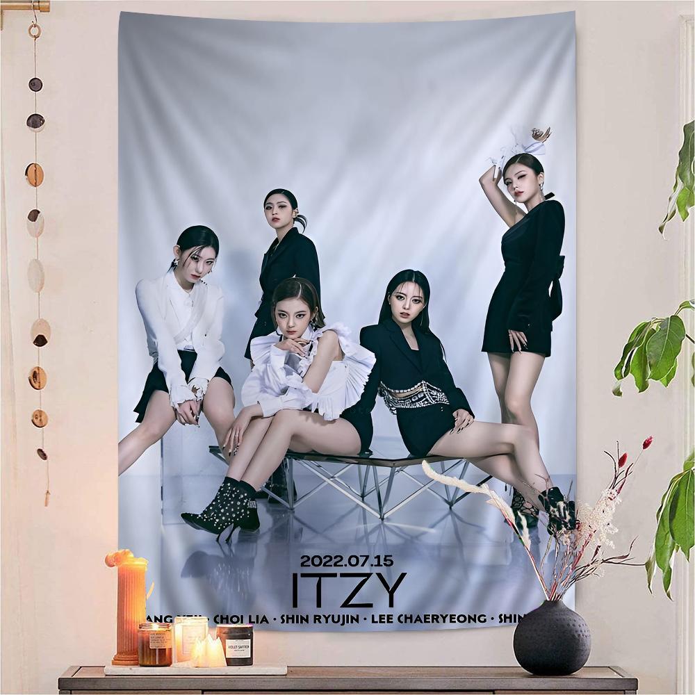 Kpop Group Itzy Hanging Bohemian Tapestry Indian Buddha Wall Decoration Witchcraft Bohemian Hippie Cheap Hippie Wall Hanging