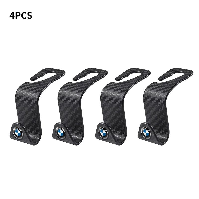 4pcs Carbon Fibre Car Rear Seat Hook Hanger Storage Organizer Hooks for BMW E46 E85 E60 F10 E39 F30 E36 F20 E87 E90 E70 X3 X5
