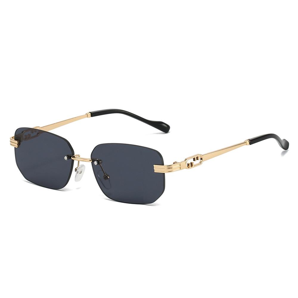 2025 Square Rimless Sunglasses Women Classic Fashion Travel Casual Metal Sun Shades Brand Designer