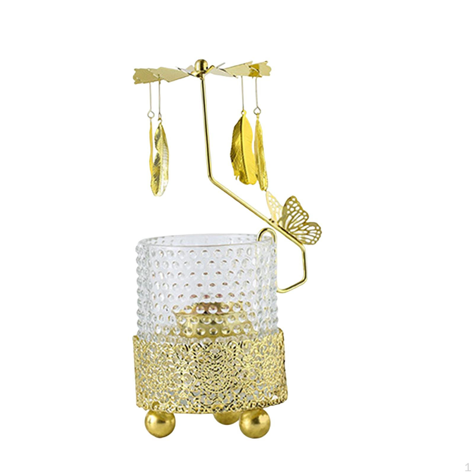 Elegant Metal Candle Holder for Home Decor and Table Centerpiece Leaves