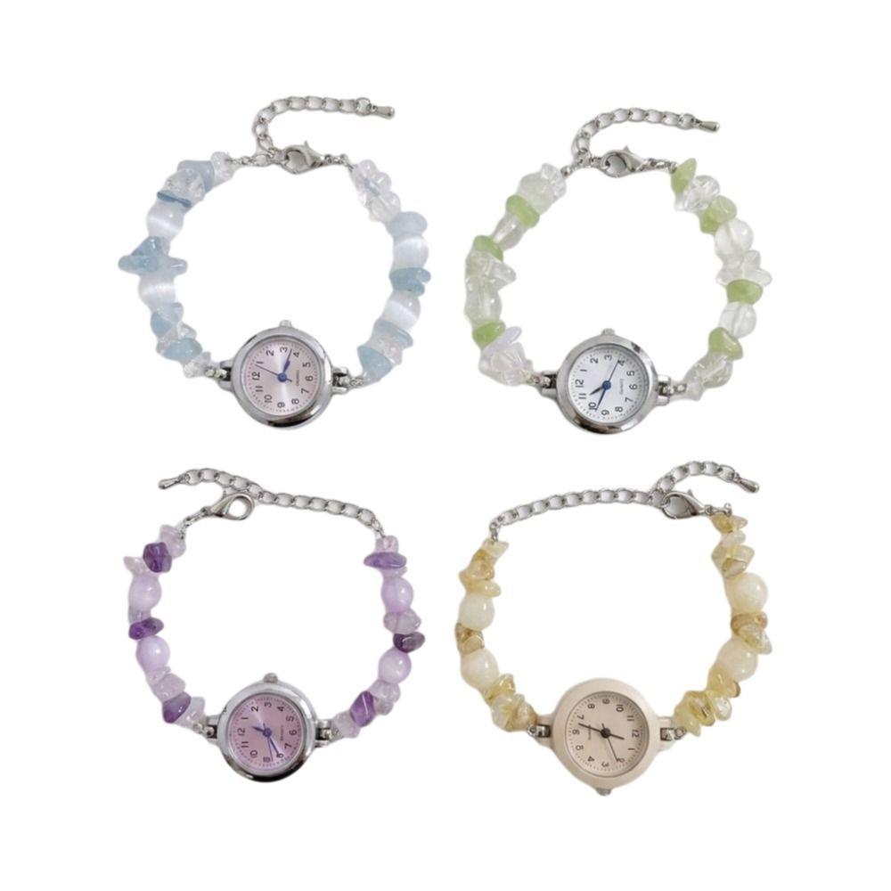 Beaded Bead Chain Watch Adjustable Quartz Watch New Bracelet Watch  Women Girls