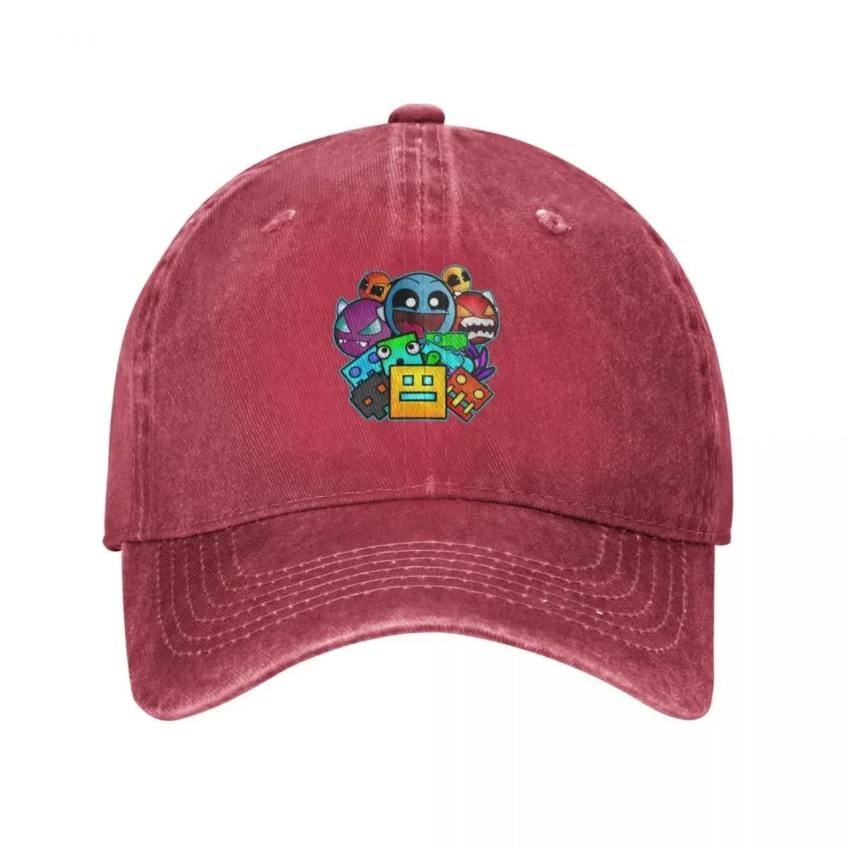 Geometric Dash Baseball Cap Beach Hat Unisex Luxury Hat Baseball Cap Trucker Cap Women Caps Unisexs