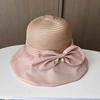 New sunscreen basin hat summer mesh bow UV protection sun hat women's fashion sunshade beach hat