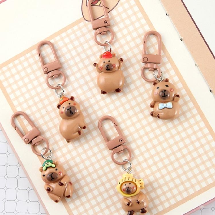 Chaveiro Prático com Charme de Personagem Capivara com Acessórios de Moda Mistos Portátil para Viagens e Festas