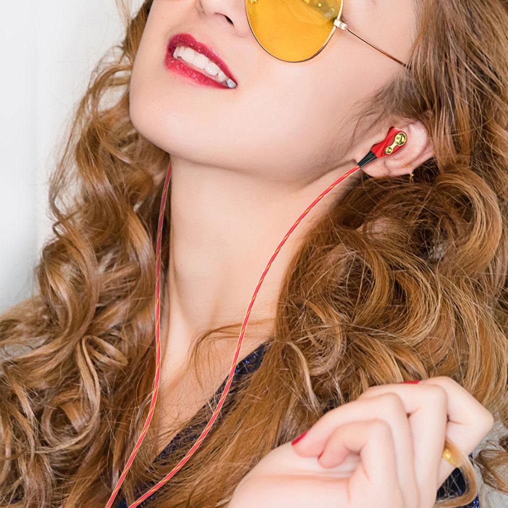 Earphone In\-ear 10mW Earphone Plastic Dual Drive Stereo Wired Ears Headset with 3\.5mm Connector for P40
