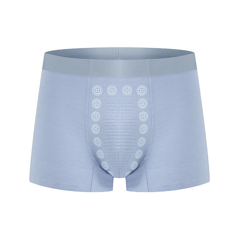 

Турмалиновые мужские трусы-боксеры: Удобная, Бесшовная Посадка, Высокая Эластичность, Ластовица с Полынью, Отрицательный Ион, Прочная и Здоровая. XL серебряный серый