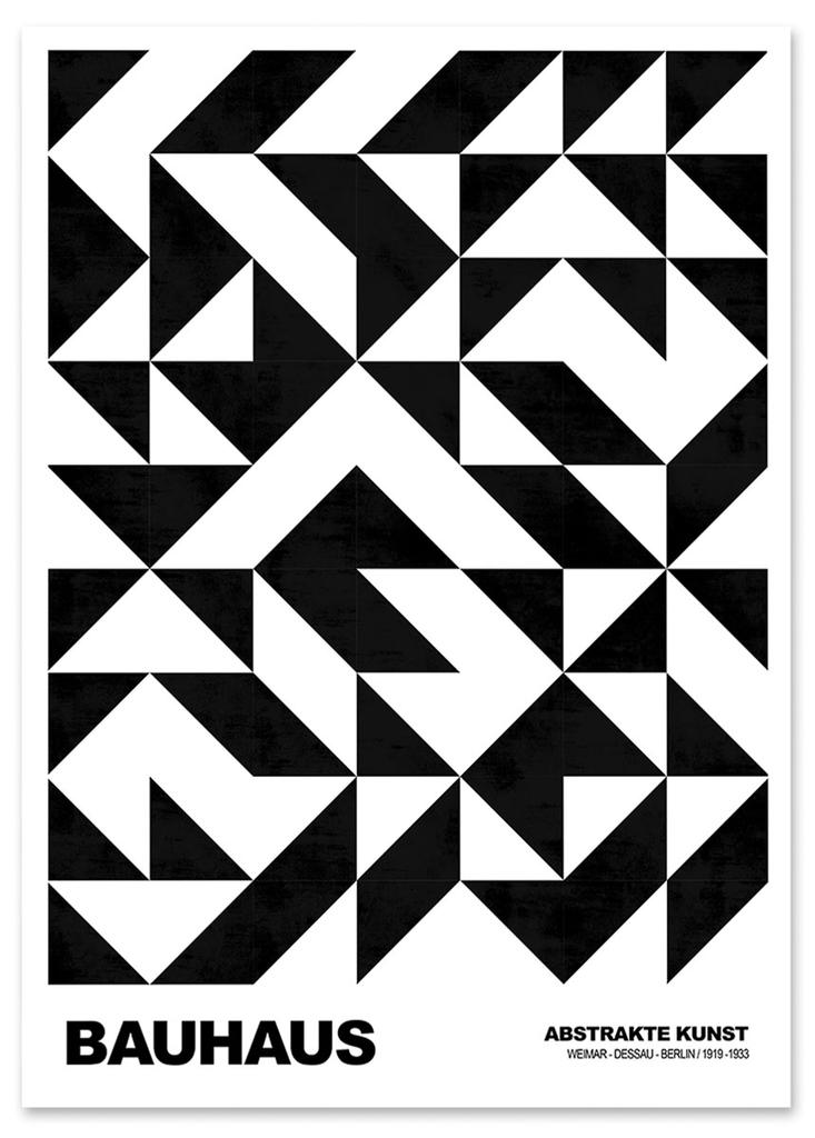 Black and White Bauhaus Poster