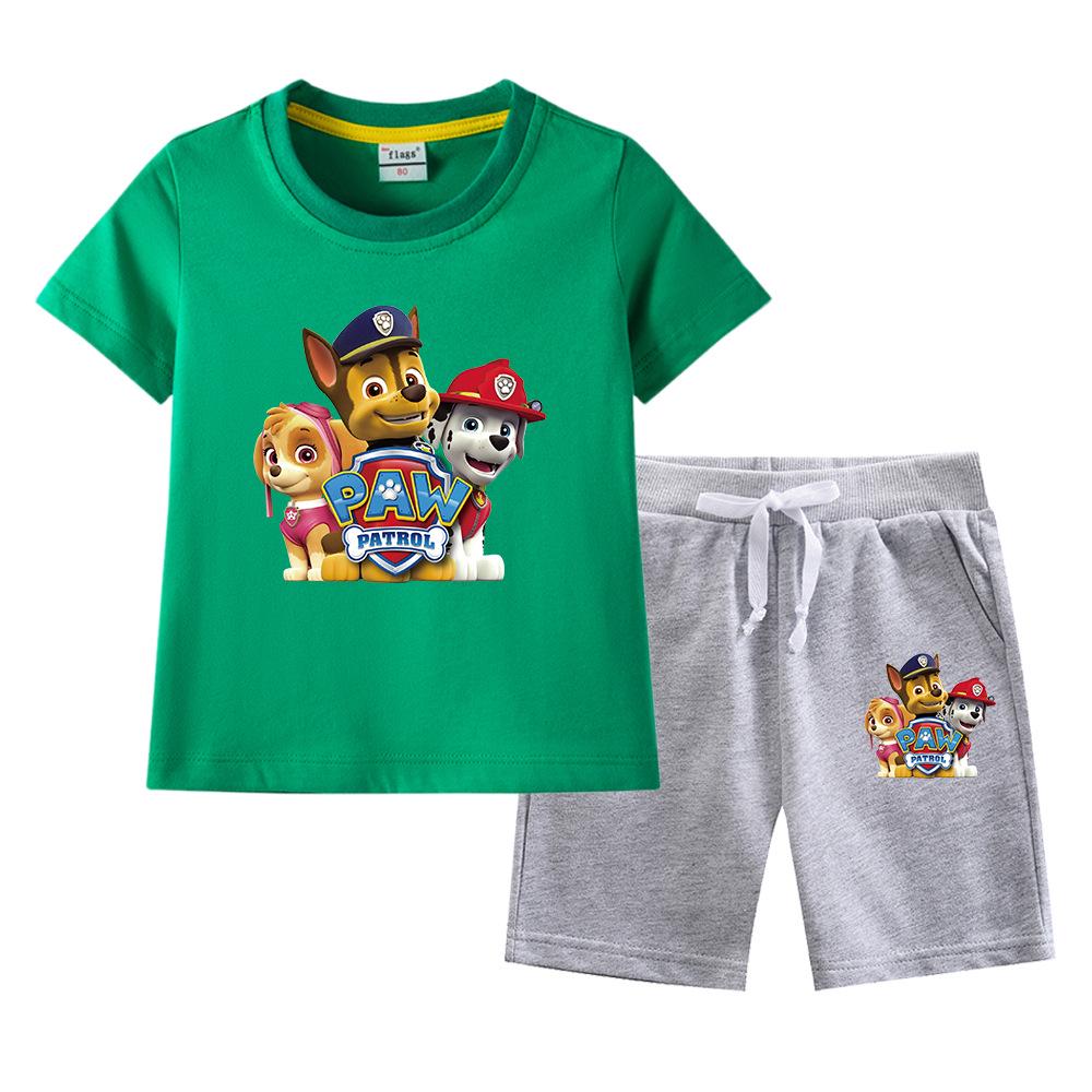 Paw Patrol Summer 2023 Kids Cotton T-shirt & Shorts 2-Piece Set 140 cm