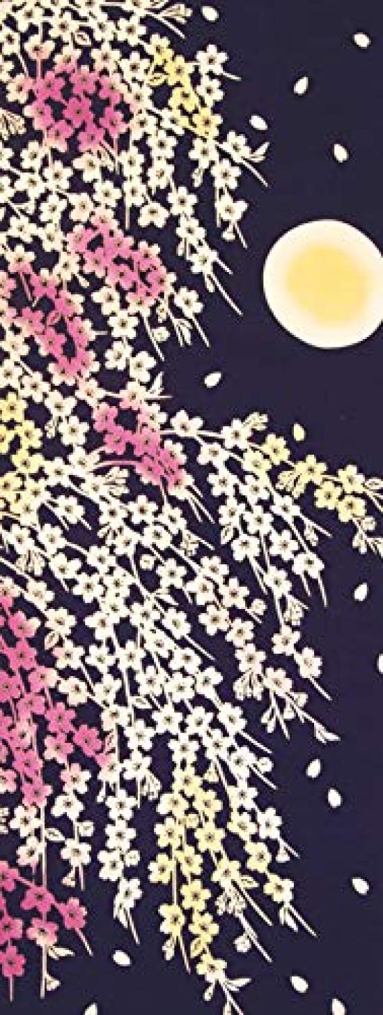 

PRAIRIE DOG Tenugui Hand Cherry Blossoms at Made in 33 x 90 Gift (Japanese Towel) - Night, Japan, 100% Cotton, cm, Tapestry,