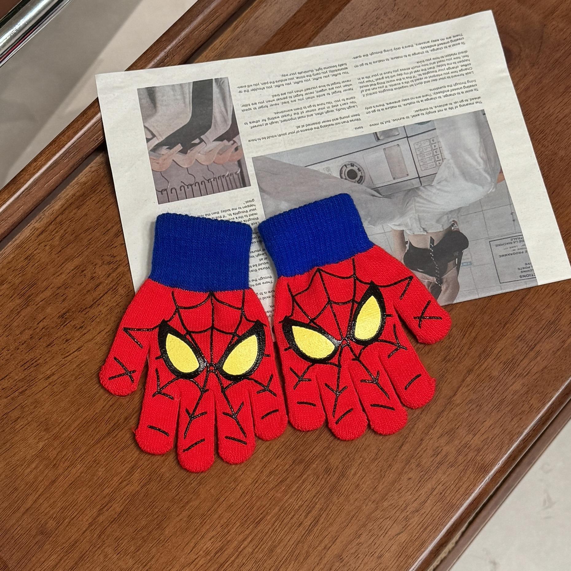 

Детские шерстяные перчатки с пальцами, перчатки для экрана смартфона One Size красный