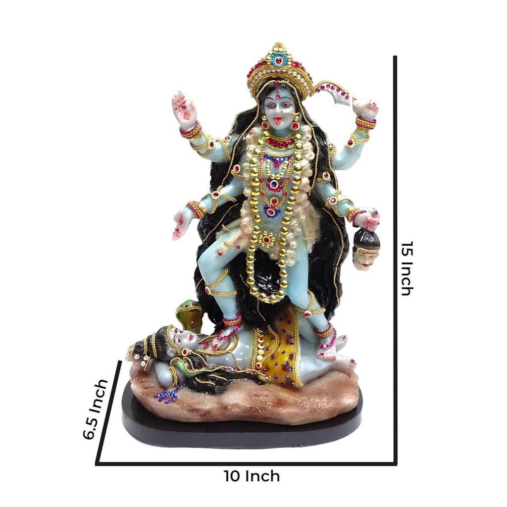Kali MATA Statue/God Kali MATA Rani Resin Maa Kalka Ji Idol for Mandir/Temple Pooja Murti Spiritual Puja Ghar Vastu Figurine for Pooja Gift