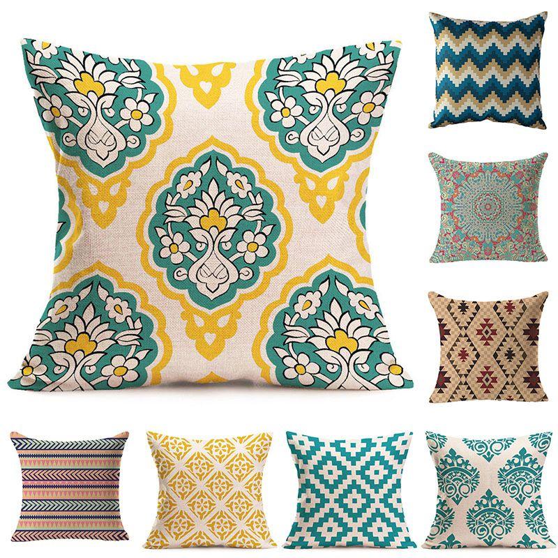 Durable Outdoor Cushion Covers For Home Sofa Decor In Stylish Cotton Linen